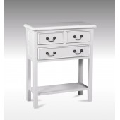 Three Drawer Telephone Cabinet in French White